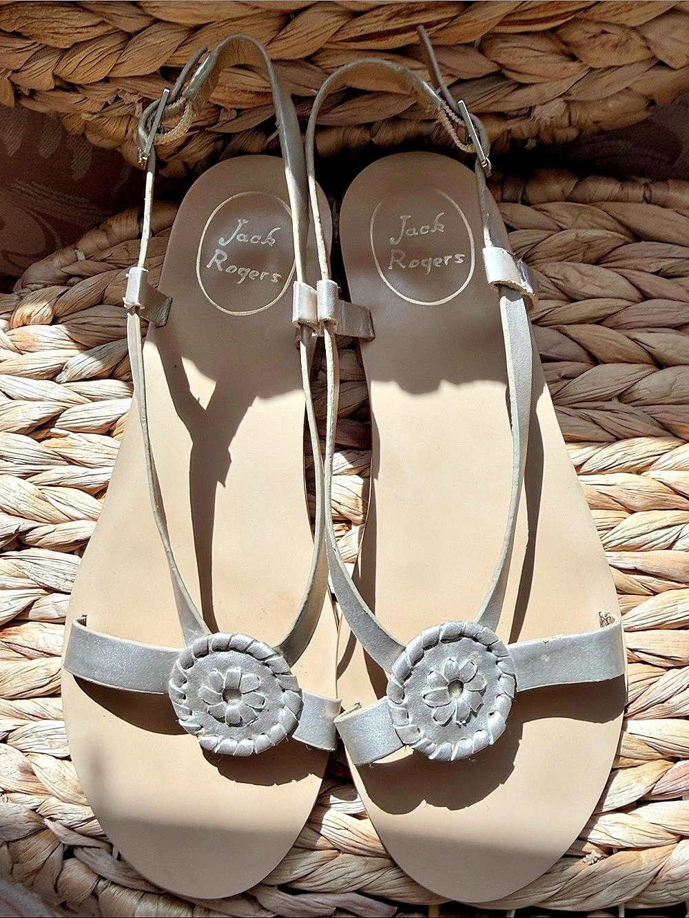 JACK ROGERS Metallic Sling Flat sandals